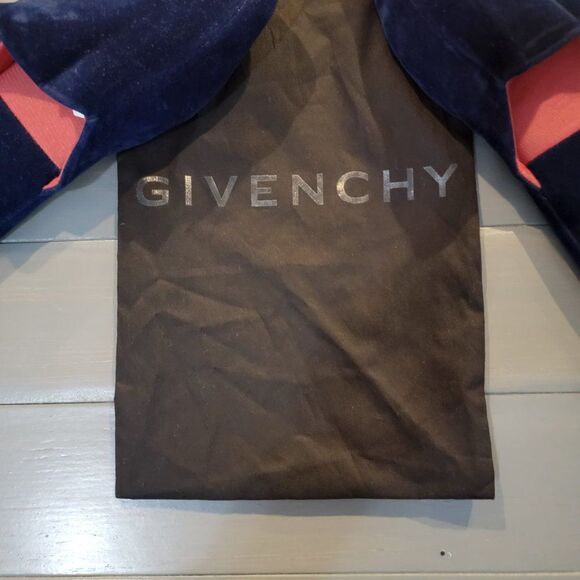 Givenchy Blue Velvet Slip On Closed Toe Flat Mule Clog Slippers size large